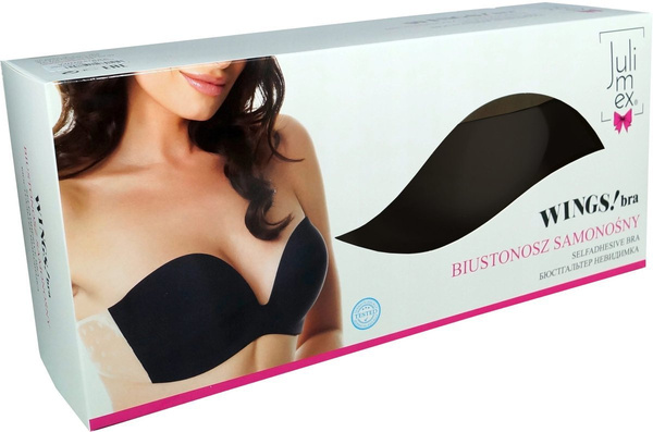Samonośny czarny biustonosz Julimex WINGS!BRA