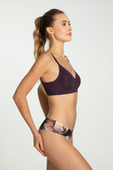 Nowoczesny bezszwowy biustonosz DARK PLUM Julimex Simple T-SHIRT BRA