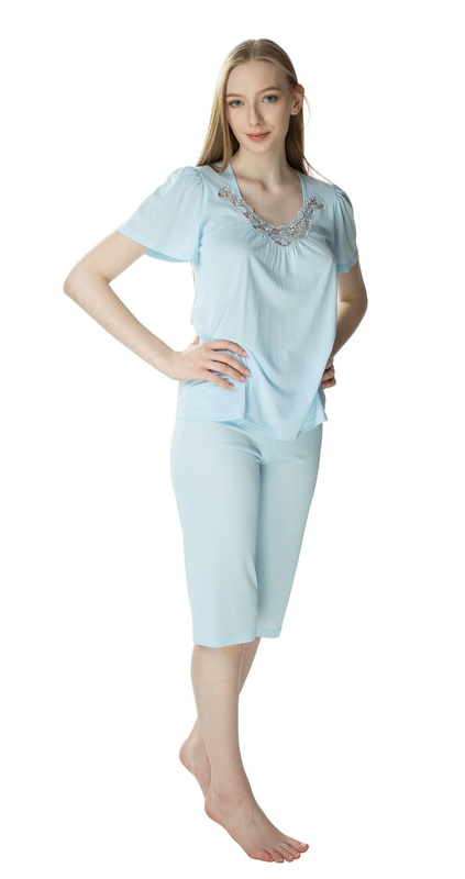 Damska dwuczęściowa piżama Matylda 3639 niebieski - Mewa