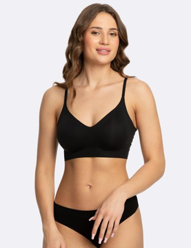 Bezszwowy biustonosz SIMPLE BRA TOP BRALETKA  czarny 
