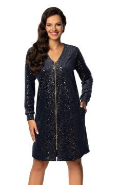 Elegancki szlafrok na zamek Hamana Cosmo w kolorze navy