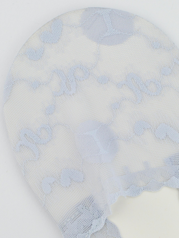 Stopki niskie koronka silikon ABS szare Noviti SN050