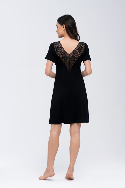 Elegancka czarna koszula nocna Babella SIMONE