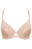 Biustonosz usztywniany z koronką - beżowy Kiara/B5 - Gorteks