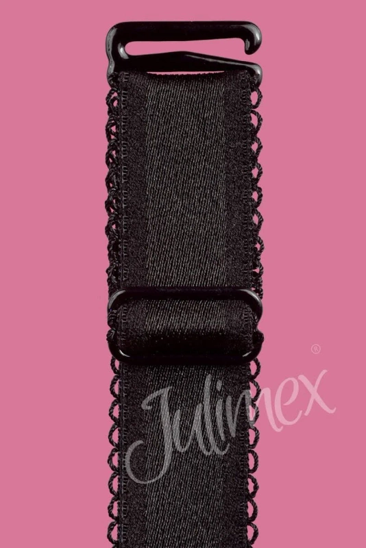 Materiałowe, wymienne  ramiączka do biustonosza Julimex RB-404 RAMIĄCZKA '16 MM' CZARNE