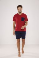 Piżama męska z szortami De Lafense 646 Kevin