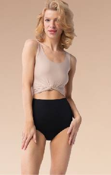 Bardzo wysokie, bezszwowe figi Julimex AMBER MAXI HIGH czarne