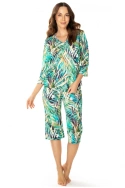 Kolorowa piżama damska z jedwabiu Vistex  Mewa Malaga 86656