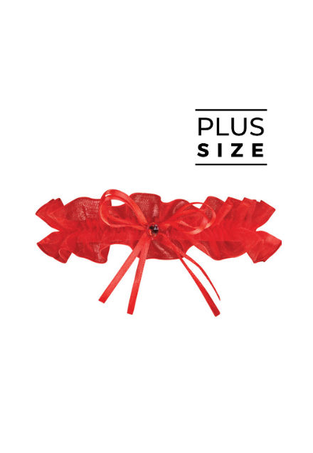 PW-98 Czerwona podwiązka z silikonem Julimex GRENADA