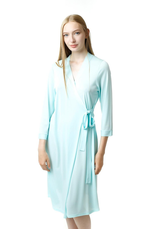 Elegancki peniuar damski Wiktoria 6386 mięta - Mewa