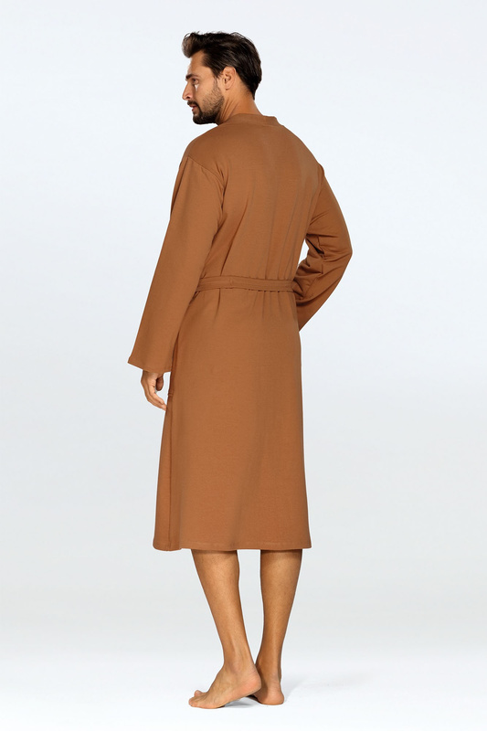 Bawełniany szlafrok/ podomka Męska Harry- niebieski- Dkaren