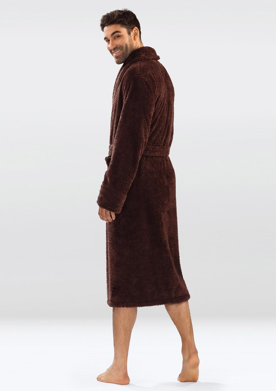 Puchaty szlafrok/Podomka 130 MĘSKA-szary - Dkaren