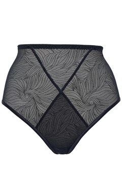 Cate figi z wysokim stanem koronkowe - czarny (CATE/FW/CZARNY) - Gorteks