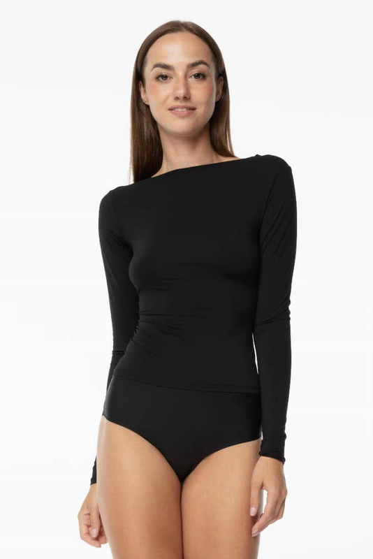 Czarna koszulka z długim rękawem Julimex SIMPLE LONGSLEEVE