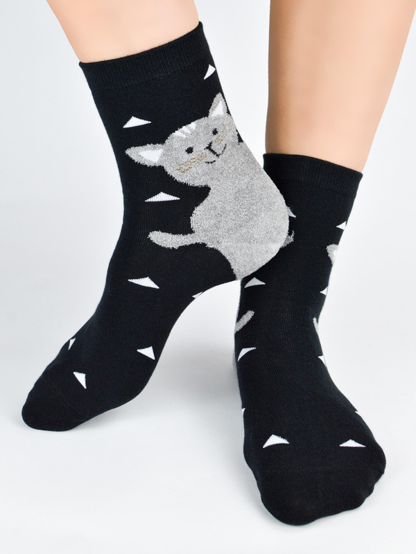 Skarpety bawełniane kot sb159 mix - Noviti