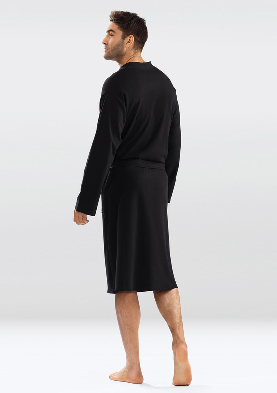 Bawełniany szlafrok/ podomka Męska Harry- niebieski- Dkaren