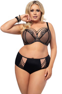 Miękki czarny koronkowy biustonosz Gorsenia K496 PARADISE