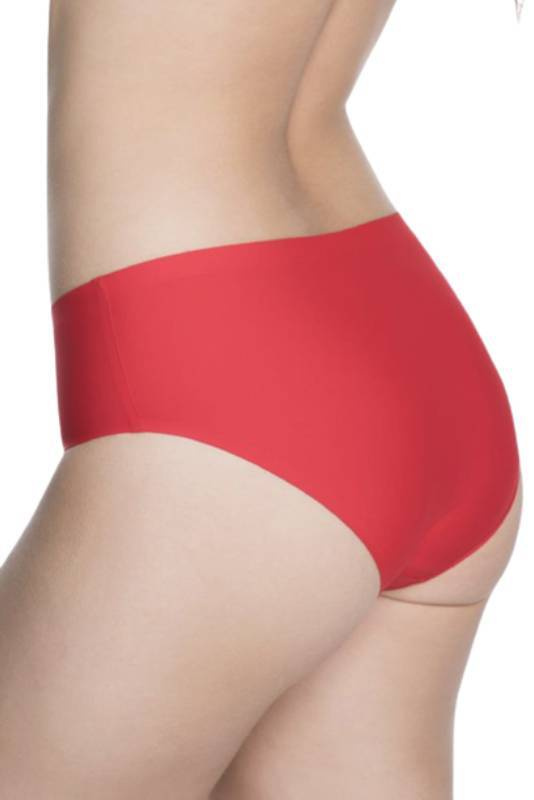 Bezszwowe czerwone figi Julimex Simple Classic ultracienkie