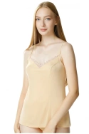 Dopasowana koszulka na ramiaczkach Mewa / 2280 Nicole - beżowa