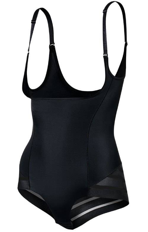 Wyszczuplające, bezszwowe body pod biust Julimex 119 czarne