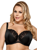 Czarny biustonosz na duże biusty Gorsenia k425 CASABLANCA