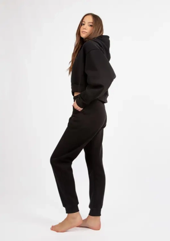 Ciepły komplet dresowy, bawełniany Dk-k-b16 czarny Dkaren