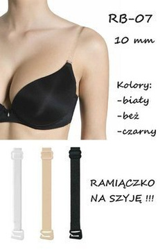 Czarne zapasowe ramiączko na szyję Julimex RB-07 szerokość 10 MM