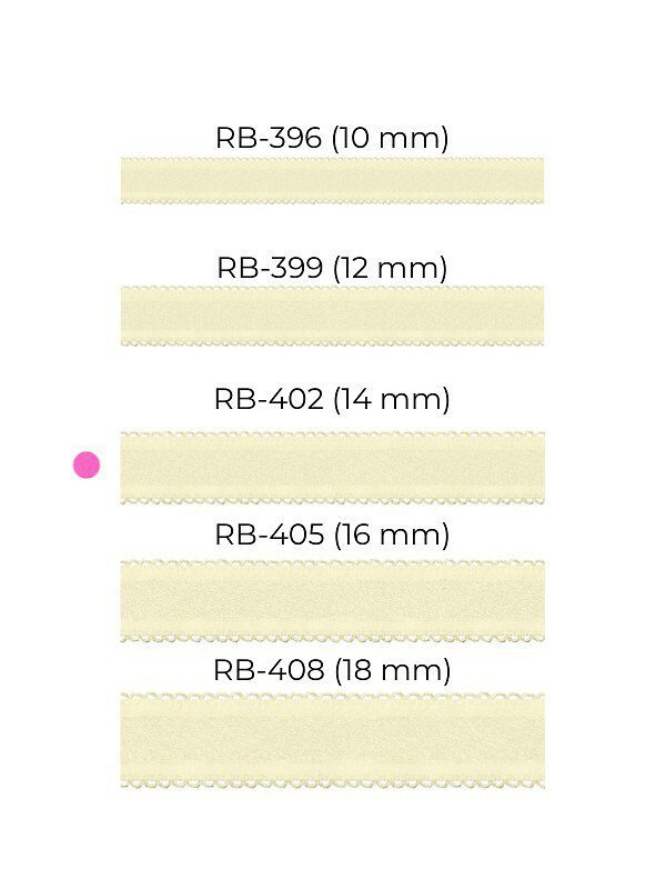 Wymienne ramiączka materiałowe RB-402 RAMIĄCZKA '14 MM' ECRU