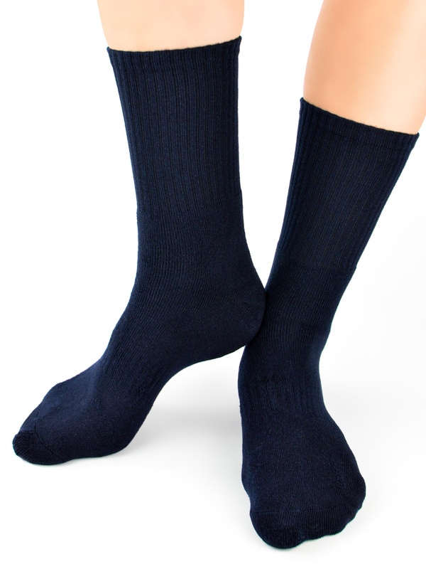 Miękkie skarpety męskie frotte gładkie SF030 mix - Noviti