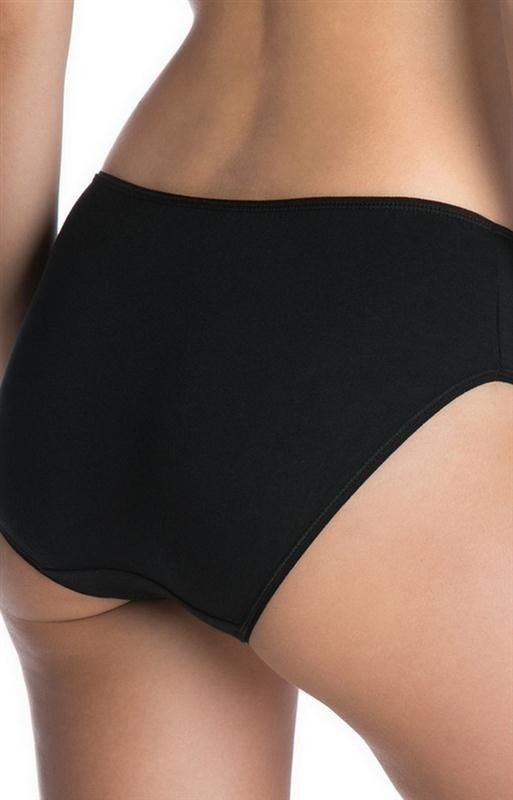 Białe bawełniane gładkie figi damskie Lama - 400 Bikini