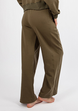 Bawełniane spodnie dresowe DK-K-B23 - khaki Dkaren