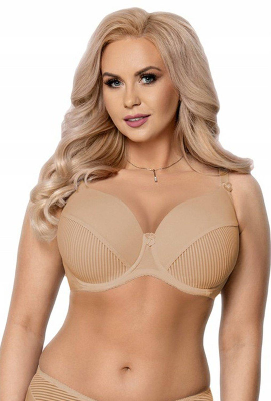 Beżowy usztywniany biustonosz VENA VB-11 w dużych rozmiarach / OSTATNIE SZTUKI