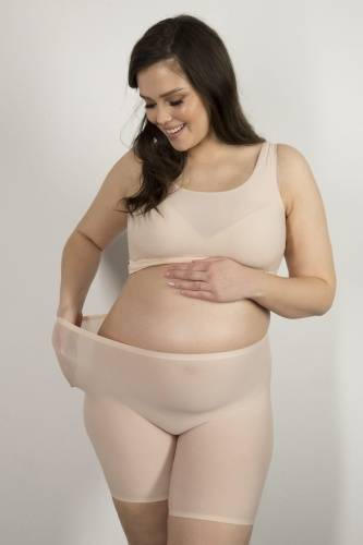 Beżowe bokserki ciążowe Julimex BERMUDY MAMA FLEXI-ONE S-XL