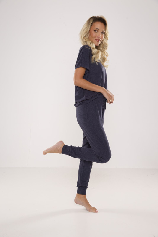 Wiskozowa piżama damska z krótkim rękawem De Lafense 524 Paula