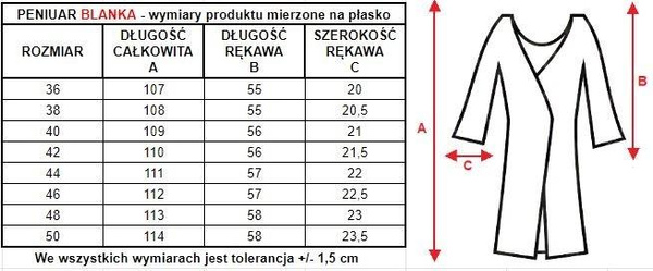 Elegancki peniuar damski Blanka zapinany 6078 ecru - Mewa