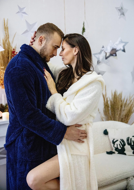 Puchaty szlafrok/Podomka 130 MĘSKA-szary - Dkaren