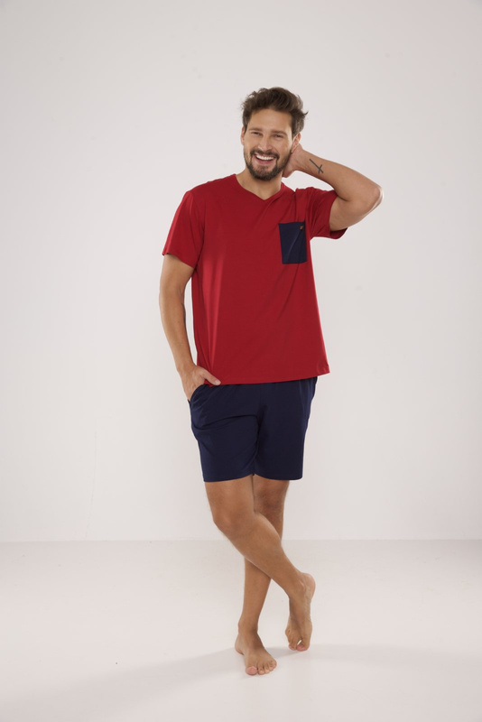 Piżama męska z szortami De Lafense 646 Kevin