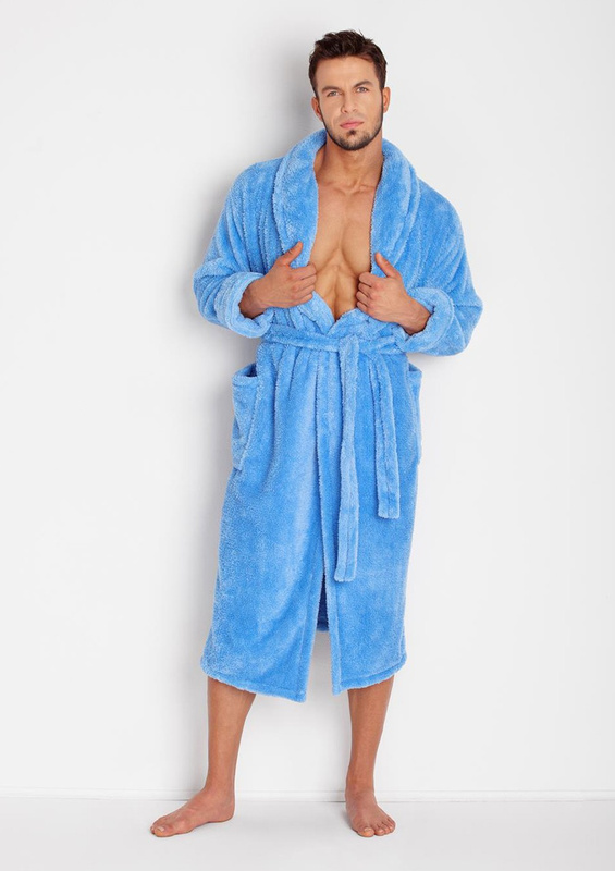 Puchaty szlafrok/Podomka 130 MĘSKA-szary - Dkaren