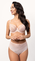 Miękki beżowy biustonosz Gorsenia K900 IDA na duże biusty
