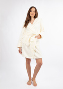 Puchaty szlafrok/ podomka DIANA- ecru Dkaren