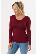 Bluzka damska Babell MANATI na długi rękaw BORDO 