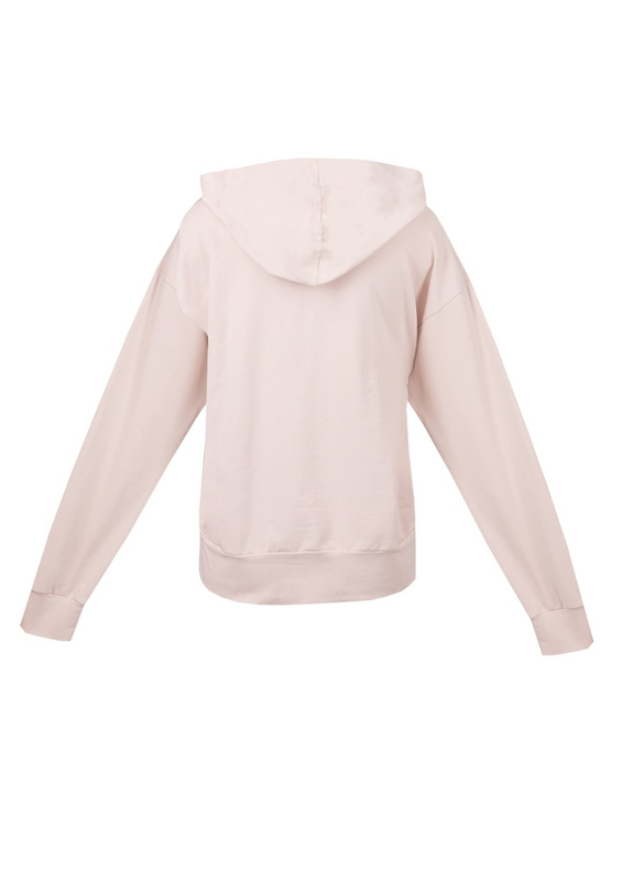 Modna bluza z kapturem DK-K-B8 - biały bawełna - Dkaren