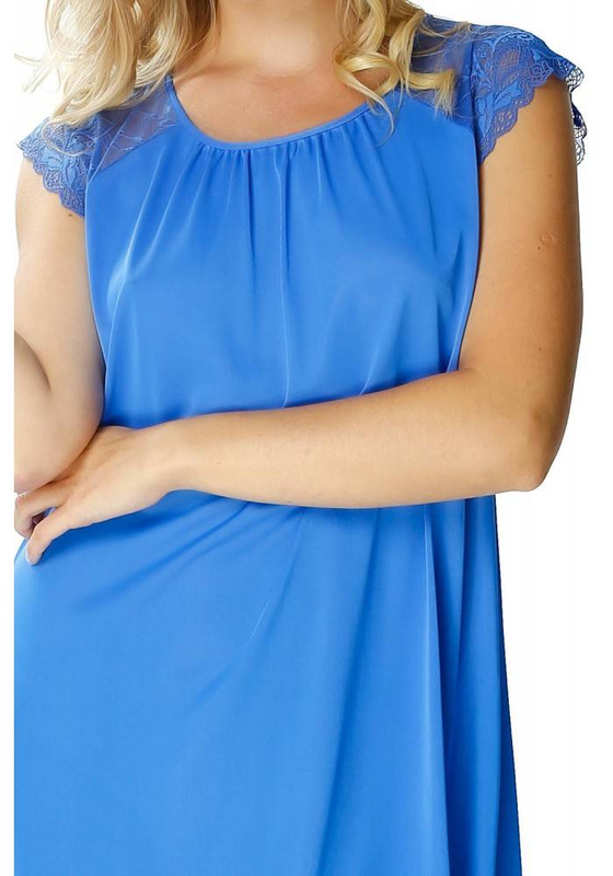 Jedwabna asymetryczna koszula nocna Mewa 6379 Mariola