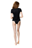 T-shirt damski Lara klasyczny 6216 czarny - Mewa