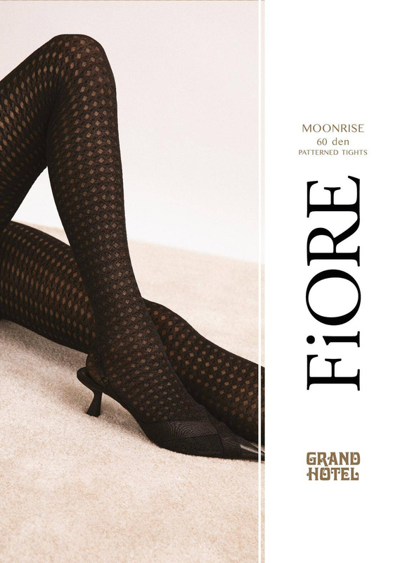 Grube ażurowe wzorzyste rajstopy Fiore MOONRISE 60 DEN