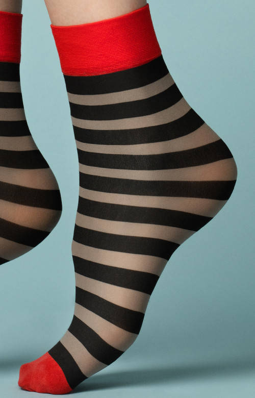 Wzorzyste skarpetki z mikrofibry Fiore MEZZO FORTE