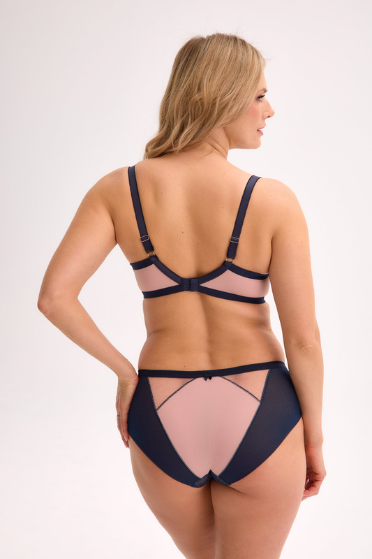 Gustowny biustonosz Semi-Soft Aina granat- róż 1273 - Gaia