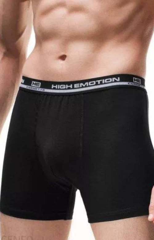Gładkie bokserki Cornette High Emotion jeansowy