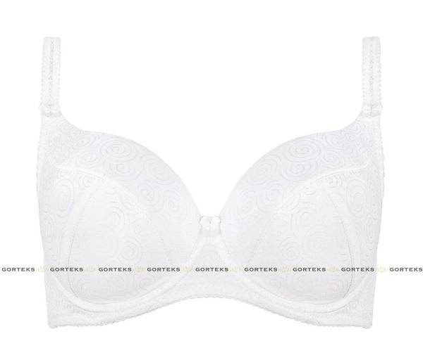 Usztywniany biały biustonosz Gorteks 058/B4 z klasycznej kolekcji.