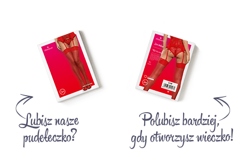 Czerwone gładkie pończochy damskie Obsessive - S800